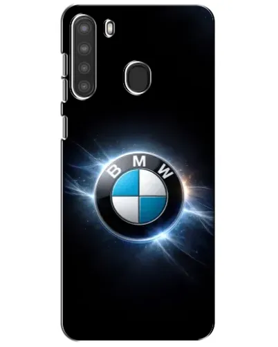 Чехол для Samsung Galaxy A21 (A215) с картинкой «BMW — неоновое сияние»