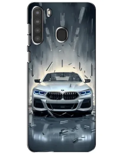 Чехол для Samsung Galaxy A21 (A215) с картинкой «BMW в свете фар»