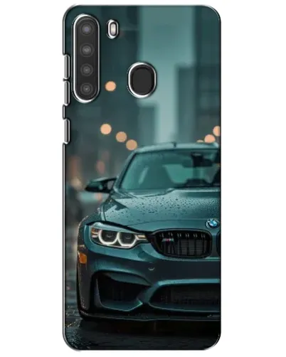 Чехол для Samsung Galaxy A21 (A215) с картинкой «BMW в огнях города»