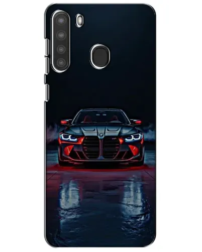 Чехол для Samsung Galaxy A21 (A215) с картинкой «BMW на мокрой дороге»