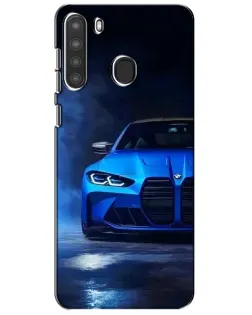 Чохол для Samsung Galaxy A21 (A215) з картинкою «Блакитна BMW M4» Чохол для Samsung Galaxy A21 (A215) з картинкою «Блакитна BMW M4»