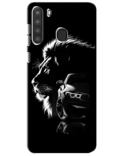 Чохол для Samsung Galaxy A21 (A215) з картинкою «BMW та лев» Чохол для Samsung Galaxy A21 (A215) з картинкою «BMW та лев»