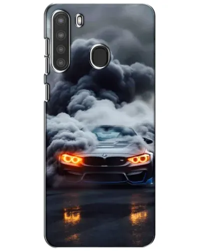 Чехол для Samsung Galaxy A21 (A215) с картинкой «BMW в дыму»