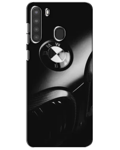 Чехол для Samsung Galaxy A21 (A215) с картинкой «Эмблема BMW — макро»