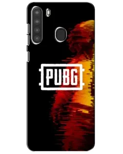 Чехол для Samsung Galaxy A21 (A215) с картинкой «Яркий логотип PUBG» Чехол для Samsung Galaxy A21 (A215) с картинкой «Яркий логотип PUBG»