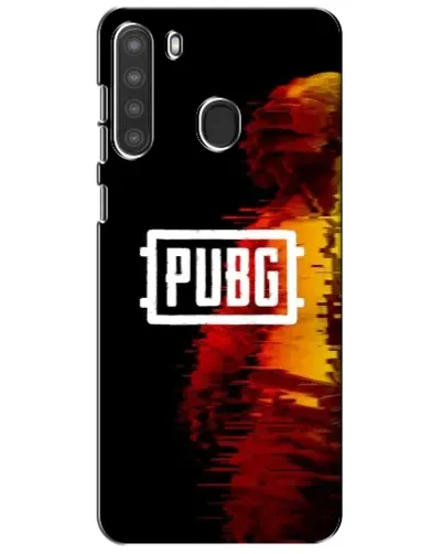 Чехол для Samsung Galaxy A21 (A215) с картинкой «Яркий логотип PUBG»
