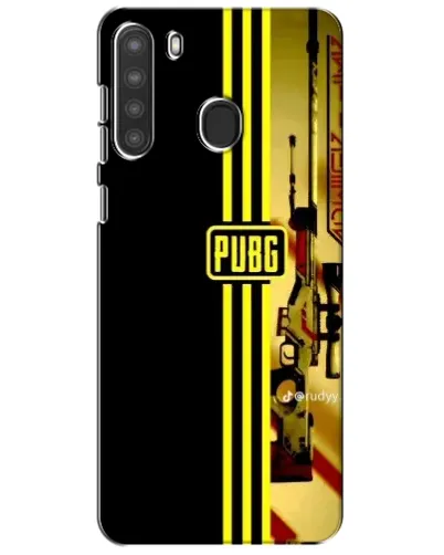 Чехол для Samsung Galaxy A21 (A215) с картинкой «PUBG — камуфляжный шлем»