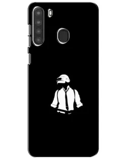Чехол для Samsung Galaxy A21 (A215) с картинкой «PUBG — белый шлем» Чехол для Samsung Galaxy A21 (A215) с картинкой «PUBG — белый шлем»