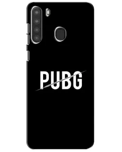 Чехол для Samsung Galaxy A21 (A215) с картинкой «PUBG — белый логотип» Чехол для Samsung Galaxy A21 (A215) с картинкой «PUBG — белый логотип»