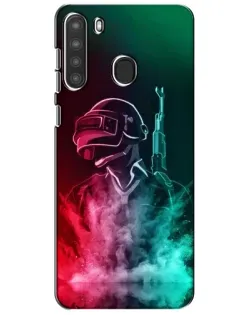 Чехол для Samsung Galaxy A21 (A215) с картинкой «PUBG — огненный воин» Чехол для Samsung Galaxy A21 (A215) с картинкой «PUBG — огненный воин»