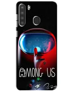 Чехол для Samsung Galaxy A21 (A215) с картинкой «Красный импостер — макро» Чехол для Samsung Galaxy A21 (A215) с картинкой «Красный импостер — макро»
