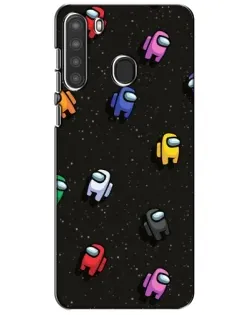 Чехол для Samsung Galaxy A21 (A215) с картинкой «Космический паттерн Among Us» Чехол для Samsung Galaxy A21 (A215) с картинкой «Космический паттерн Among Us»