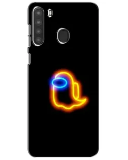 Чехол для Samsung Galaxy A21 (A215) с картинкой «Among Us неоновое сияние» Чехол для Samsung Galaxy A21 (A215) с картинкой «Among Us неоновое сияние»