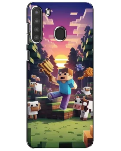 Чехол для Samsung Galaxy A21 (A215) с картинкой «Стив на ферме» Чехол для Samsung Galaxy A21 (A215) с картинкой «Стив на ферме»