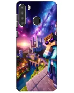Чехол для Samsung Galaxy A21 (A215) с картинкой «Стив и космос»