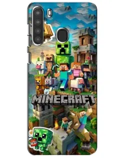Чехол для Samsung Galaxy A21 (A215) с картинкой «Замок Minecraft»