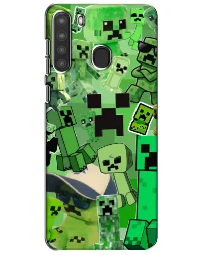 Чехол для Samsung Galaxy A21 (A215) с картинкой «Криперы Minecraft» Чехол для Samsung Galaxy A21 (A215) с картинкой «Криперы Minecraft»