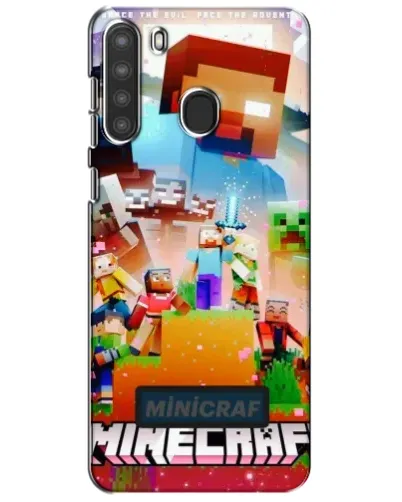 Чехол для Samsung Galaxy A21 (A215) с картинкой «Minecraft герои игры» Чехол для Samsung Galaxy A21 (A215) с картинкой «Minecraft герои игры»
