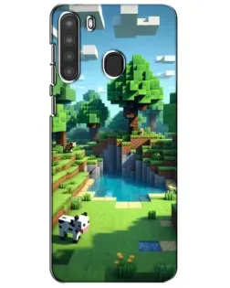 Чехол для Samsung Galaxy A21 (A215) с картинкой «Minecraft летний день»
