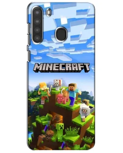 Чехол для Samsung Galaxy A21 (A215) с картинкой «Minecraft классический мир» Чехол для Samsung Galaxy A21 (A215) с картинкой «Minecraft классический мир»
