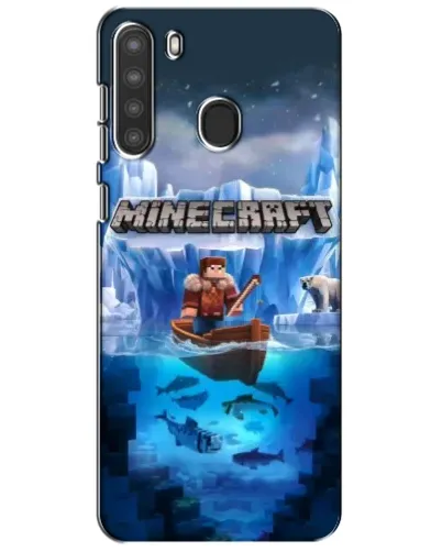 Чехол для Samsung Galaxy A21 (A215) с картинкой «Minecraft ледяной мир» Чехол для Samsung Galaxy A21 (A215) с картинкой «Minecraft ледяной мир»