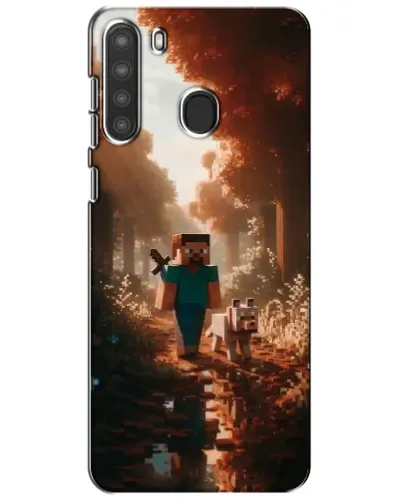 Чехол для Samsung Galaxy A21 (A215) с картинкой «Стив в лесу» Чехол для Samsung Galaxy A21 (A215) с картинкой «Стив в лесу»
