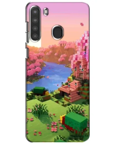 Чехол для Samsung Galaxy A21 (A215) с картинкой «Розовое дерево Minecraft» Чехол для Samsung Galaxy A21 (A215) с картинкой «Розовое дерево Minecraft»