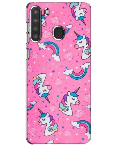 Чехол для Samsung Galaxy A21 (A215) с картинкой «Unicorn паттерн розовый» Чехол для Samsung Galaxy A21 (A215) с картинкой «Unicorn паттерн розовый»