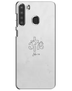 Чехол для Samsung Galaxy A21 (A215) с картинкой «Иоанна 3:16 Крест» Чехол для Samsung Galaxy A21 (A215) с картинкой «Иоанна 3:16 Крест»