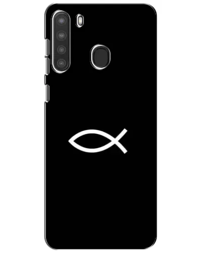 Чехол для Samsung Galaxy A21 (A215) с картинкой «Символ рыбы Jesus» Чехол для Samsung Galaxy A21 (A215) с картинкой «Символ рыбы Jesus»