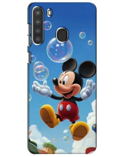 Чехол для Samsung Galaxy A21 (A215) с картинкой «Mickey и мыльные пузыри»