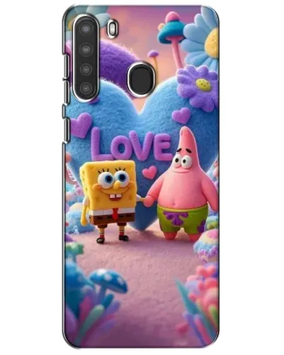 Чехол для Samsung Galaxy A21 (A215) с картинкой «Губка Боб Патрик»