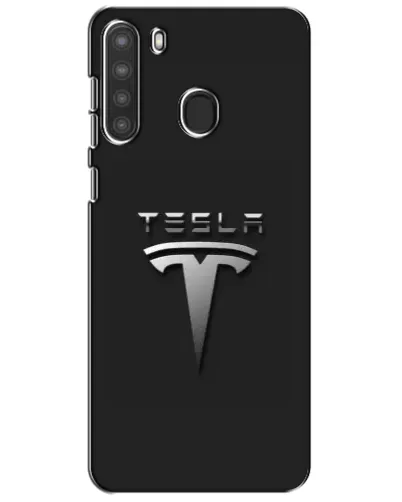 Чехол для Samsung Galaxy A21 (A215) с картинкой «Стальной логотип Tesla» Чехол для Samsung Galaxy A21 (A215) с картинкой «Стальной логотип Tesla»