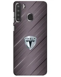 Чехол для Samsung Galaxy A21 (A215) с картинкой «Металлическая текстура Tesla» Чехол для Samsung Galaxy A21 (A215) с картинкой «Металлическая текстура Tesla»