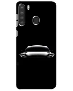 Чехол для Samsung Galaxy A21 (A215) с картинкой «Фары Tesla Night» Чехол для Samsung Galaxy A21 (A215) с картинкой «Фары Tesla Night»