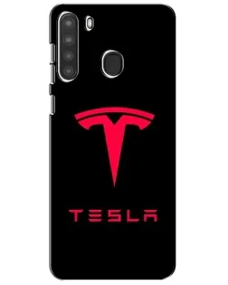 Чехол для Samsung Galaxy A21 (A215) с картинкой «Tesla Red Logo» Чехол для Samsung Galaxy A21 (A215) с картинкой «Tesla Red Logo»