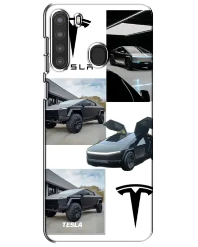 Чехол для Samsung Galaxy A21 (A215) с картинкой «Коллаж Cybertruck Tesla» Чехол для Samsung Galaxy A21 (A215) с картинкой «Коллаж Cybertruck Tesla»