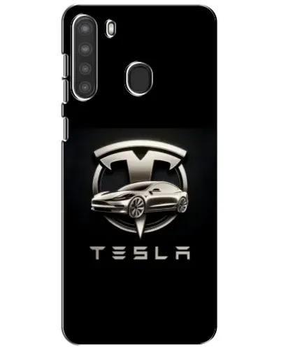 Чехол для Samsung Galaxy A21 (A215) с картинкой «Tesla — серебристое авто» Чехол для Samsung Galaxy A21 (A215) с картинкой «Tesla — серебристое авто»