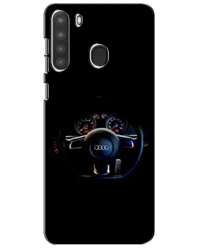 Чехол для Samsung Galaxy A21 (A215) с картинкой «Салон Audi — руль»
