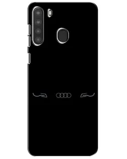 Чехол для Samsung Galaxy A21 (A215) с картинкой «Audi — световой подпись» Чехол для Samsung Galaxy A21 (A215) с картинкой «Audi — световой подпись»