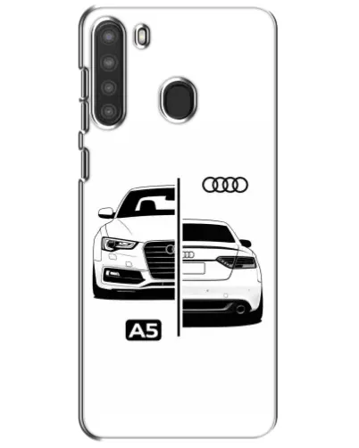 Чехол для Samsung Galaxy A21 (A215) с картинкой «Audi — контрастный дизайн»
