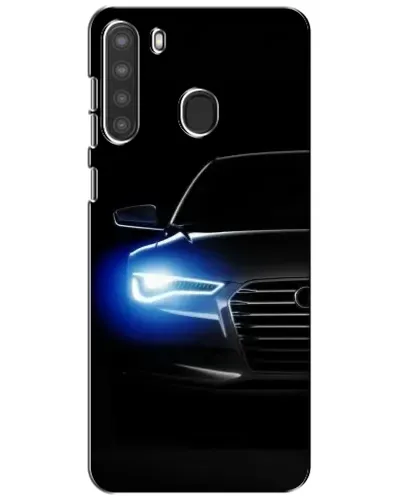 Чехол для Samsung Galaxy A21 (A215) с картинкой «Неоновый взгляд Audi»