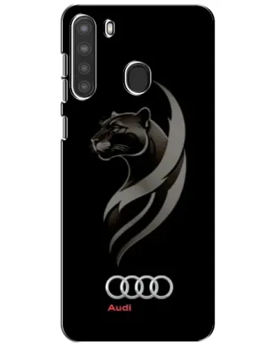 Чехол для Samsung Galaxy A21 (A215) с картинкой «Графика — пантера и Audi»