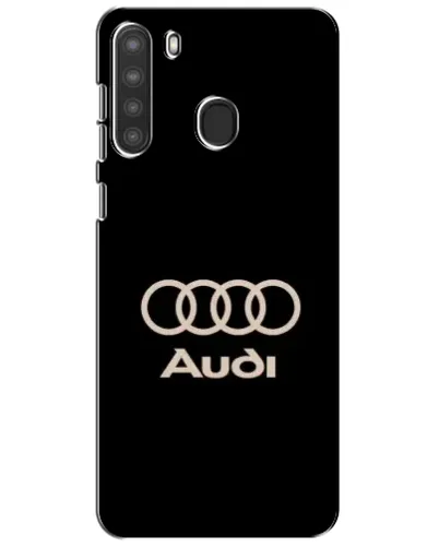 Чехол для Samsung Galaxy A21 (A215) с картинкой «Audi — золотой логотип»