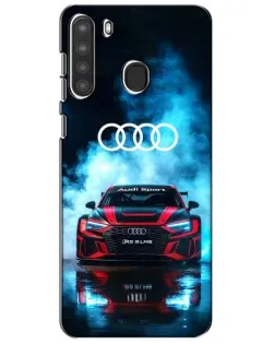 Чехол для Samsung Galaxy A21 (A215) с картинкой «Audi Sport — неон»