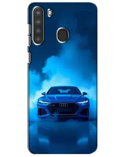 Чехол для Samsung Galaxy A21 (A215) с картинкой «Audi — голубая энергия»