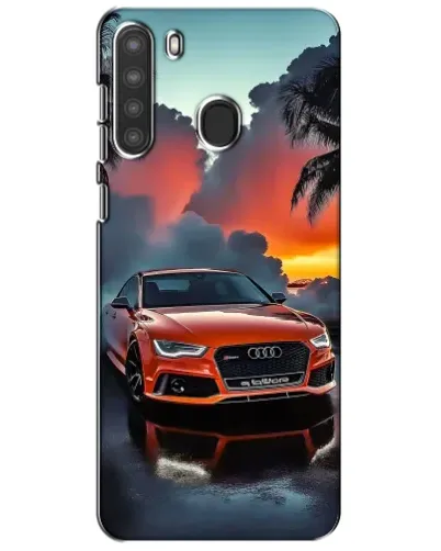 Чехол для Samsung Galaxy A21 (A215) с картинкой «Audi — закат»