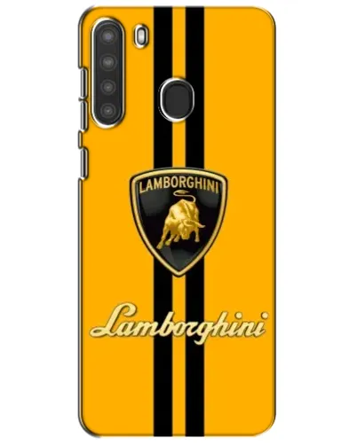 Чехол для Samsung Galaxy A21 (A215) с картинкой «Lamborghini Stripe желтый»