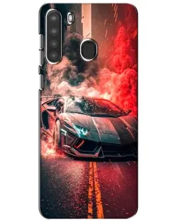 Чохол для Samsung Galaxy A21 (A215) з картинкою «Lamborghini червоний дим» Чохол для Samsung Galaxy A21 (A215) з картинкою «Lamborghini червоний дим»