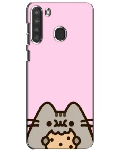 Чехол для Samsung Galaxy A21 (A215) с картинкой «Pusheen и печенье»